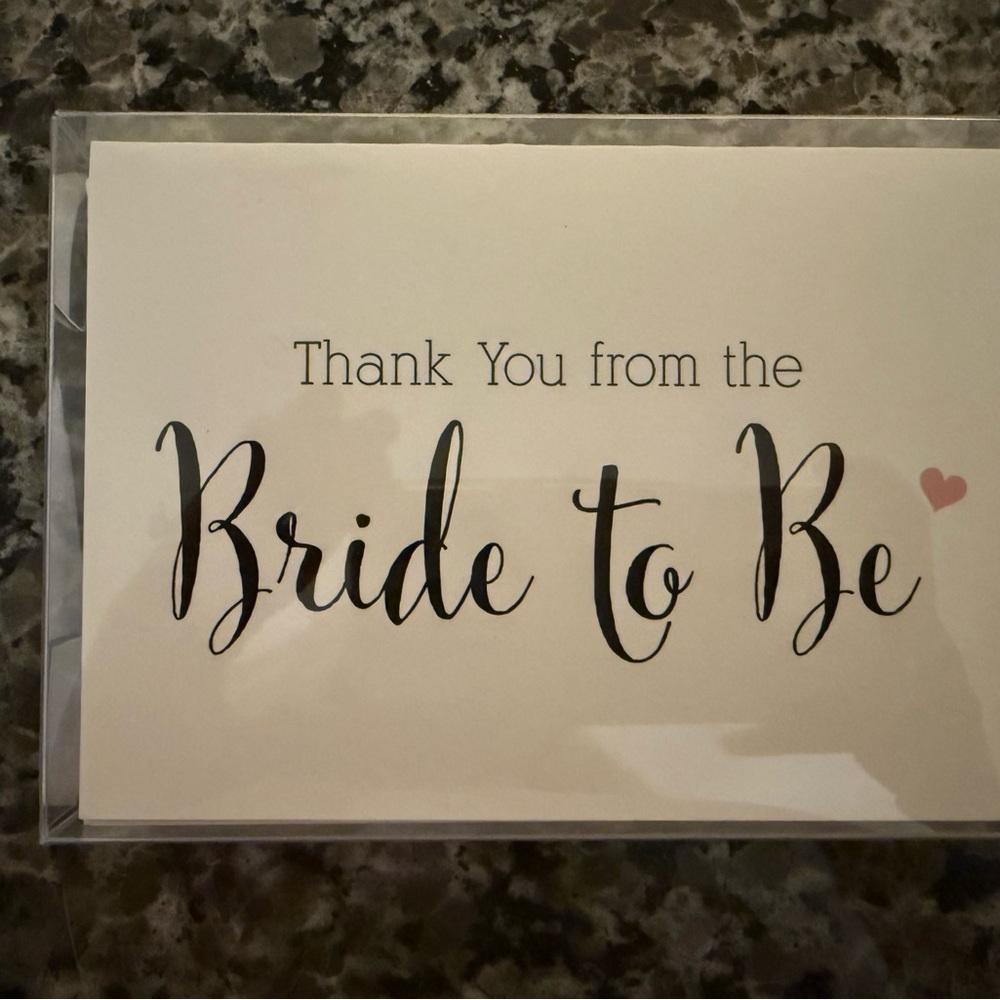 Bride to Be Thank You Card